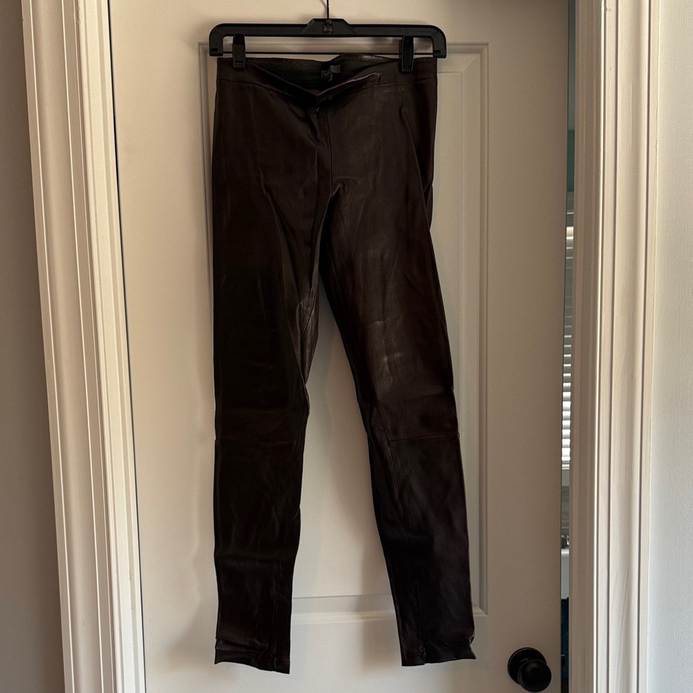 Brown Leather leggings